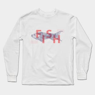 Fish bone illustration Long Sleeve T-Shirt